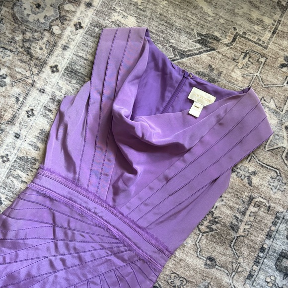 Zac Posen purple silk dress size 2 - Picture 4 of 7